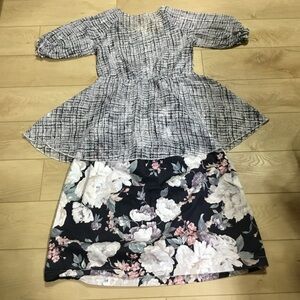 & Other Stories Black and White Floral Dress